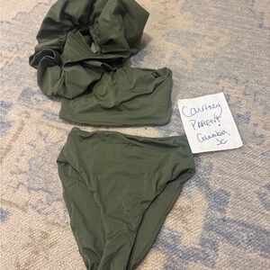 Olive Green High-Waist Bikini Set - Women Swim Bikini Maygel Coronel